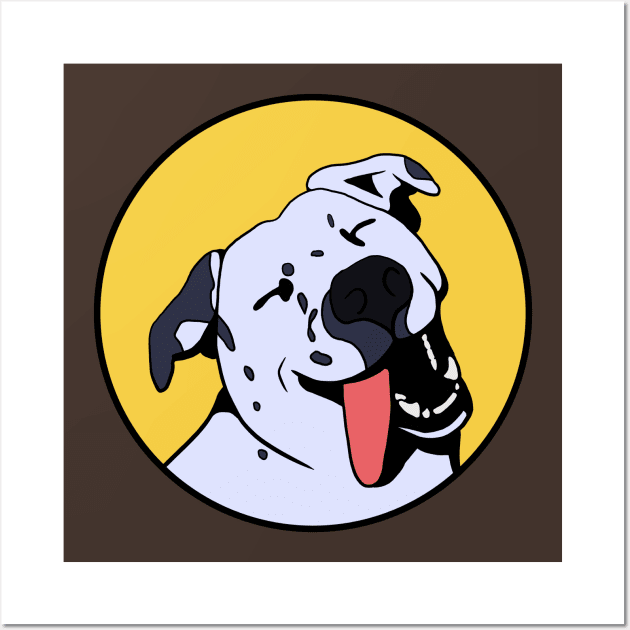 Gleeful Dog - Funny Animal Design Wall Art by Animals in Design